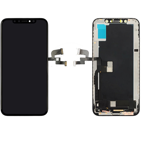 Дисплей для iPhone XS + тачскрин черный с рамкой (100% LCD)