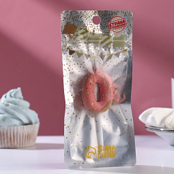 Свеча в торт "Клубничная глазурь", цифра "0", розовая   7003957