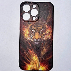Задняя накладка GRESSO. Коллекция Тигр 1 для iPhone 13 Pro прозрачный