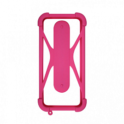 Силиконовый чехол OLMIO bumper-case 4.5"-6.5", розовый #1