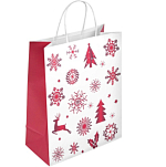 Пакет подарочный КОМПЛЕКТ 26x13x32см, "Winter Kraft" 591960