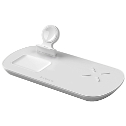 Зарядная станция 3в1 DEPPA iPhone, Apple Watch, Airpods, 17,5 Вт, белая (24010)