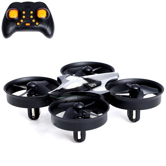 Квадрокоптер р/у Flashdrone, работает от аккумулятора, цвет серый