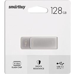 USB 128Gb SMARTBUY M1 серый металлик