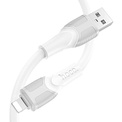 Кабель USB <--> Lightning  3.0м HOCO X106 Big bull, белый, 12Вт