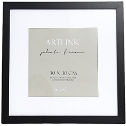 Фоторамка МДФ "Ellis" 30х30 см с паспарту, чёрный 9474962