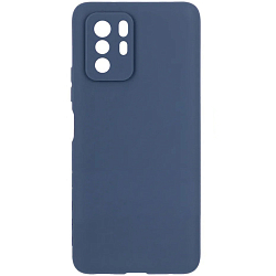 Задняя накладка ZIBELINO Soft Matte для Xiaomi Poco X3 GT/Xiaomi Redmi Note 10 Pro 5G (синий) защ камеры
