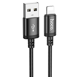 Кабель USB <--> Lightning 1.0м HOCO X89 Wind, чёрный