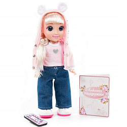 Кукла Кристина , 37 см на прогулке (ходит, танцует, разговаривает, поёт, рассказывает сказки, воспроизводит мелодии, повторяет слова)