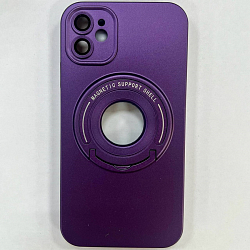 Силиконовый чехол ORION Magsafe для iPhone 11 фиолетовый, подставка-выдвижная