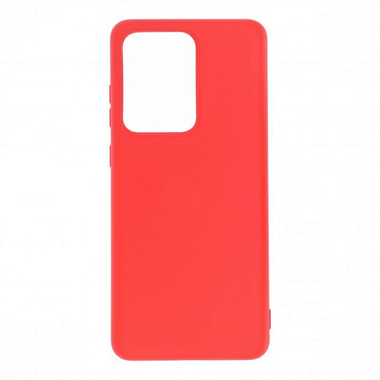 Cиликоновый чехол NONAME для Samsung Galaxy S20 Ultra (Красный), матовый