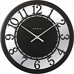 Часы настенные РУБИН "Классика" из металла+зеркало, d=32 см, чёрный (3203-002)