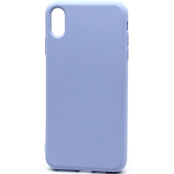Силиконовый чехол SILICONE CASE NEW ERA для iPhone XS Max голубой