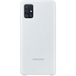 Задняя накладка SILICONE COVER для Samsung A51 белая