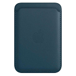 Кошелек для карт MagSafe Leather Wallet (№8 Синий) (с лого)