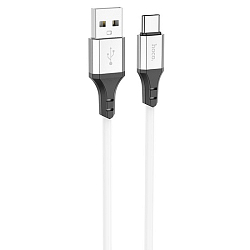 Кабель USB <--> Type-C  1.0м HOCO X86 3A, белый