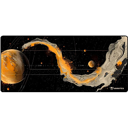 Коврик VOROTEX XXL, Orange planet on black (Оранжевая планета на черном) (900*400*4мм)