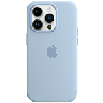 Силиконовый чехол SILICONE CASE для iPhone 14 Pro Sky (MagSafe + анимация NFC Clear) c LOGO