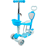 Самокат каталка 3-х кол.  голубой 318