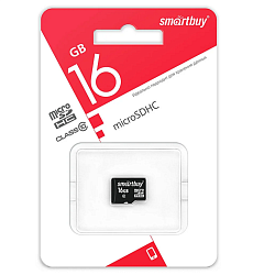Micro SD 16Gb Smart Buy, LE, Class10, без адаптера
