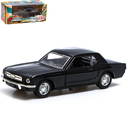Машина металлическая «Мустанг», инерционная, масштаб 1:32, цвет чёрный
