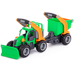 Трактор ПОЛЕСЬЕ ГрипТрак снегоуборочный с полуприцепом 37381