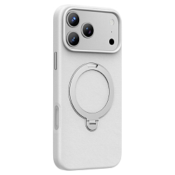 Задняя накладка KEEPHONE MEHOLD MAGSAFE LEATHER CASE WITH RING HOLDER для iPhone 17 PRO, grey