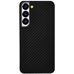 Задняя накладка KEEPHONE KEVILAR MAGSAFE CARBON CASE  для Samsung Galaxy S25 BLACK