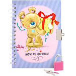 Записная книжка на замочке А6, 50 листов «Мои секретики» 1364567