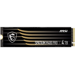 Накопитель SSD M.2(22x80mm) 2Tb MSI SPATIUM M480 PRO, NVMe, PCIe 4.0 x4, 3D TLC, R/W 7400/7000, IOPs 1 000 000/1 000 000, DRAM buffer 2048MB, TBW 1400