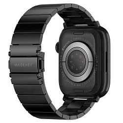 Ремешок для часов из нержавеющей стали SwitchEasy MAW801034BK22 Maestro Stainless steel band for Apple Watch 38/40/41mm. Цвет: черный