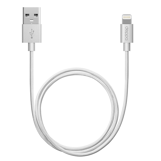 Кабель USB <--> Lightning  1.2м DEPPA белый (72114)