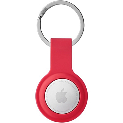 Кожаный чехол uBear Capital Leather для APPLE Airtag с кольцом, красный (CS98RD01CP-AT1)