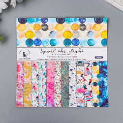 Набор бумаги для скрапбукинга 24 листа 12 дизайнов "Летнее сияние" 160 гр 15,2х15,2 см   7435609