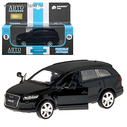 Машина металлическая AUDI Q7 1:43, инерция, открываются двери, цвет чёрный