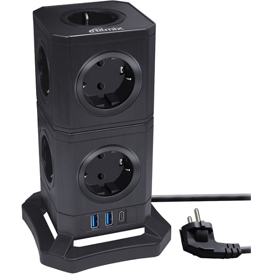 Сетевой фильтр  2.0м RITMIX RM-292C Black