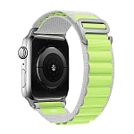 Ремешок ApW27 Alpine Loop для Apple Watch 42/44/45/49 mm текстиль (white/light green)