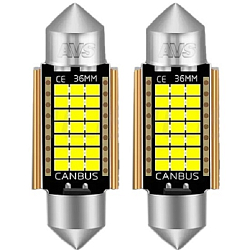 Лампа светодиодная AVS SV045 T11/белый/ (SV8,5) CANBUS 21SMD 2016 36мм 12V., блистер 2 шт
