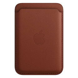 Кошелек для карт MagSafe Leather Wallet для Apple iPhone с анимацией, темно-коричневый