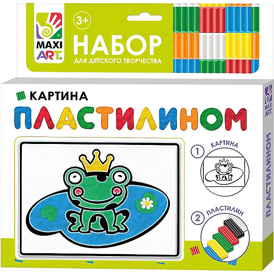 Картина пластилином «Лягушонок», 10 × 15 см