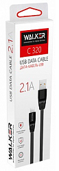Кабель USB <--> Type-C  1.0м WALKER C320 плоский, белый