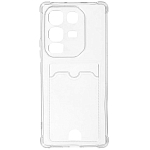 Задняя накладка ZIBELINO Silicone Card Holder для Infinix Note 50 4G/50 Pro 4G (прозрачный)