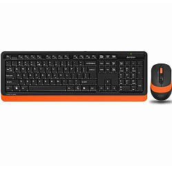 Клавиатура+мышь БП A4TECH Fstyler FG1010 черный/оранжевый 