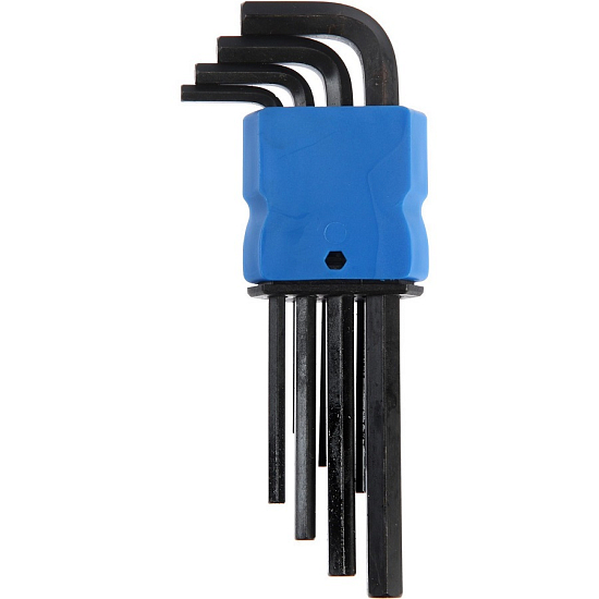 Набор ключей шестигранных ТУНДРА black, удлиненных, CrV, 1.5 - 10 мм, 9 шт. 2354399