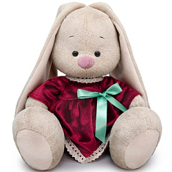 Мягкая игрушка Зайка Ми в бархатном платье, 18 см