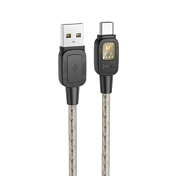 Кабель USB <--> Type-C  1.2м HOCO U124 STONE, черный
