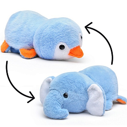 Мягкая игрушка-вывернушка "Слон/пингвин" 25 см. (10702070/140125/5015850, Китай )