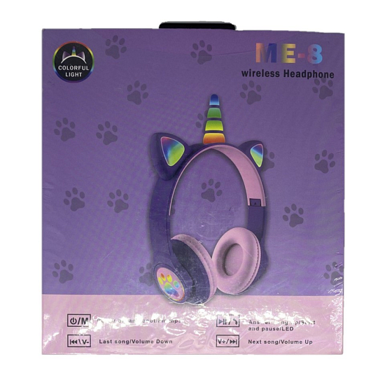 Наушники NONAME ME-8 детские фиолетово-розовые