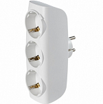 Тройник 3 гн. SMARTBUY SBE-16-A04w-3z, белый, 16А