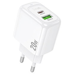 Сетевое ЗУ 1USB/1Type-C HOCO CS54A белый, 20W